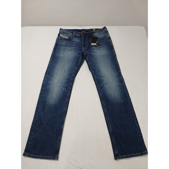 Diesel Other - DIESEL Jeans Mens 34x32 Larkee X Straight Leg Blue NWT RB062 Button Fly